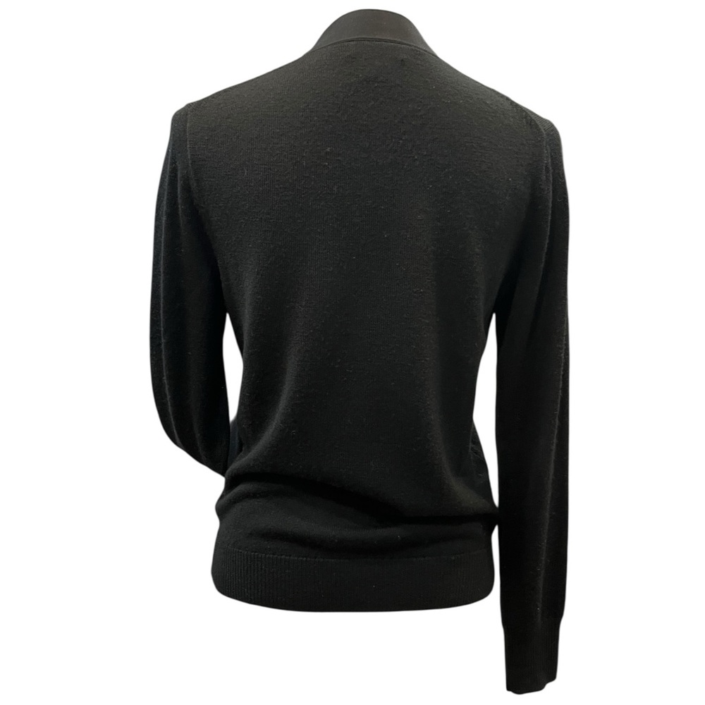 J.Crew Merino Wool Black Cardigan Sweater Women’s Size S Gold Button Pockets - Picture 4 of 7